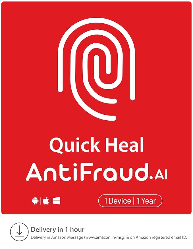 Quick Heal AntiFraud.AI| All-in-one solution for fraud prevention| Fraud Call and Banking Fraud Alert| Android/iOS/Windows Devices| Email Delivery in 1 Hour.(NEW LAUNCH)